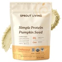 Idandid Elus Orgaaniline Kõrvitsa Seed Proteiin Pulber, Maitsestamata, 20 Grams Taimse Valgu Pulber Ilma Kunstlike Magusaineteta, Mitte Piimatooted, Mitte-GMO, Vegan, Gluteenivaba (1 Nael, 15 Servings)