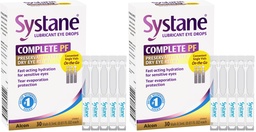 Systane Complete Preservative Free Dry Eye Drops, 30 Ct Single Use Vials, Contains Propylene Glycol 0.6%, Unit-Dose Lubricating Eye Drops for Irritation & Dryness, Hydrating & Soothing (Pack of 2)