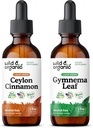 Wild & Organic Ceylon Cinnamon Tinktuur 2 fl oz & Gymnema Leaf Tinktuur 2 fl oz