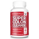 Health Plus Super Colon Puhastage 30-päevane õrn soolestiku puhastamise detox, Psyllium Husk, kõhukinnisuse leevendamise probiootikumid ja seedetrakti tugi, 120 kapslit