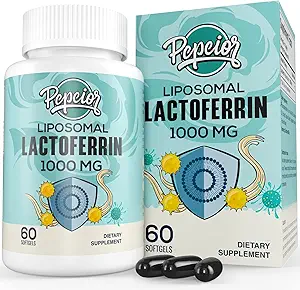 Liposomaalne laktoferriin 1000 mg - suurem imendumine - raua imendumise ja immuunfunktsiooni jaoks Laktoferriini lisandid täiskasvanutele, 60 Softgels (3 pudelit)