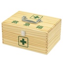 Nissiniryouki 782615 Leader Wooden First Aid Box Set, Medium Size, Sanitary Material Set, Wooden Case, Portable, Stylish, Cute, Contents Set, Sports, First Aid, Compact, Sports, Business Use, Home, Stores, Facilities