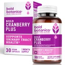 Bold Cranberry Plus – 36 mg PACs – 100% lahustuv PAC – kuseteede UTI tugi – Jõhvikapillid naistele ja meestele – mitte-GMO-vitamiiniga C – 30 vegankapslit