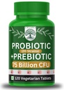 Sylara Probiotic - 75 Billion CFU - 20 Strains with Prebiotic 150 mg - Tablets/Capsules Supplements Powder
