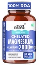 The Body Reserve Magnesium Glycinate Supplement 60 Veg Tablets, 2000mg Per Serving, High Absorption Chelated Form, helpful in Muscle & Nerve Relaxation, Better Sleep Quality for Men & Women