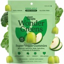 Taimed WonderGreens Veggie Gummies Super Greens koos probiootikumidega Multivitamiinide toetus Gummy heaolu, energia, immuunsüsteemi ja soolestiku tervise jaoks, roheline õunamaitse (60 krahv)