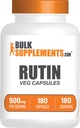 BulkSupplements.com Rutin 500mg kapslid - Saphora Japonica, Rutin Supplement, Rutin Pills - Antioksüdandid Supplement - Vegan & Gluteenivaba, 1 kapsel Serving, 180 Veg kapslit