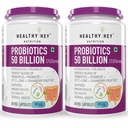 HealthyHey Nutrition Probiotics 50 Billion CFU Multi- Strains/serving - 60 Veg. Capsules - Pack of 2