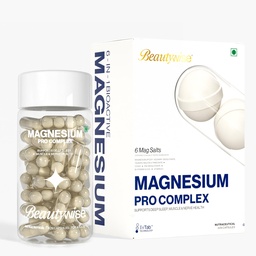 Beautywise TriTab Magnesium Complex | 6-in-1 High-Absorption Magnesium (Aquamin, Lipoza Bisglycinate) 355 mg & Co-Actives | Smart Timed-Release for Sleep, Muscle Recovery & Nerve Health | 30 Capsules