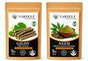 Raw Ayurvedic Herbs Combo | Giloy Stem (Guduchi) + Neem Patta