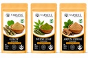 Pure Ayurvedic Herbs Combo | Giloy Sticks + Neem Leaves + Arjun Bark 100g each | Herbal Kadha Ingredients