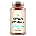 AMANDEAN Vegan Omega 3 täiendus. Premium Fish Oil Alternative. Vetikad DHA & EPA. Karrageeni vabad softgelid. Vetikate asendamatud rasvhapped. Taimne süda, aju, silm, nahk, immuunsus. (60ct)