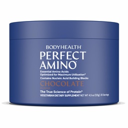 BodyHealth PerfectAmino Powder - BCAA ja EAA Pulber Pre ja Post Workout - Aminohappe energiajook meestele ja naistele, et toetada Lean lihaseid ja taastumist - Šokolaad - 20 serveerimist