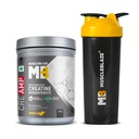 MuscleBlaze Creatine Monohydrate Powder, Sunset Mango, 320g + Shaker