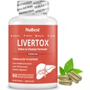LiverTox - Advanced Maver Detox & Cleanse Formula - Taimne Maksatoetus Piimaohaka, Kurkumi, Artišoki, Dandelioni, Beet & Tsink Aitab Maksafunktsiooni Ja Seedimist | 60 Vegankapslit