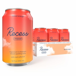Recess Mood Magneesium & Adaptogen Drink, Lõõgastav Jook, 12 untsi (Vere apelsin, 12 pakki)
