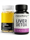 Meadbery After Alcohol Aid & Liver Detox Kit, Fatty Liver Support with Milk Thistle, NAC, DHM, Liver Shield & Liver Protector, & Gluten Free, 30+30 Tablets