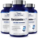 1MD Toitumine CurcuminMD Plus - kurkumi kurkumiin Boswellia Serrata - 285x rohkem imendub | liigese jäikus, lihaste taastumine ja meeleolu tugi | 180 kapslit (3-Pack)