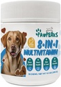 8-in-1 koera multivitamiin - glükoosamiin liigeste tervise, probiootikumide ja seedeensüümide jaoks - teraviljavaba lisand naha, mantli ja immuunsuse toetamiseks - kana maitse - 90 närimist