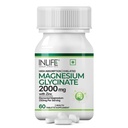 INLIFE Unbuffered Magnesium Glycinate 2000mg, Zinc Picolinate, 60 Tablets