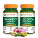 Pure Nutrition Lung Detox Supplement - 120 Veg Capsules (60x2) | Quercetin, Vitamin C, Nettle, Vasaka Leaf, Lotus, Licorice & Ginger | Supports Lung Cleansing, Respiratory Health & Immune Defense | 100% Herbal Formula
