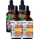 NUSAVA Vitamiin B12 Vedelad tilgad ja maitsestamata D3 K2 Bundle - Tugevad vedelad vitamiinid südame, liigese, energia ja immuunsuse toetamiseks - Mitte-GMO, Gluteenivaba, 2pk iga