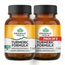 A TATA Product - Organic India Turmeric Formula - 60 Veg Capsules (Pack of 2), Natural Anti-Inflammatory, Enhance Immunity, Liver Functions, Improves Metabolism, Skin, Bone & Joint Health