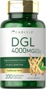 Carlyle DGL deglütsürritsiinitud lagritsakapslid | 200 Count | 4000mg | Taimetoitlane, mitte-GMO & Gluteenivaba täiendus