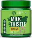 Vruksha Vitals Milk Thistle 1200 mg - 200 Liver Detox Tablets/Capsules - Liver Support Supplement - Silymarin Flavonoids Extract Powder