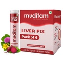 Muditam Ayurveda Liver Fix - Daily Liver Cleanser Drink 120 Tablets | Ideal For 2 Months | Milk Thistle Tablets in Effervescent form | Helps in Fatty Liver