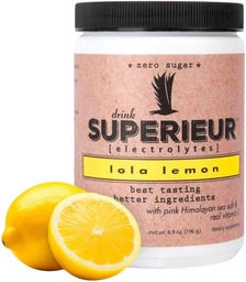 Superieur Elektrolüüdid - Taimne Elektrolüütide Lisand w / Mere Mineraalid Hüdreerimiseks Ja Taastamiseks - Keto Sõbralik, Mitte-GMO, Nullsuhkur, Vegan Tervislik Sport Joogipulber - Lola Lemon (70 Servings)