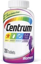 Centrum multivitamiini tablett naistele, multivitamiinid / multimineraalsed toidulisandid rauaga, vitamiinid D3, B ja antioksüdandid - 200 loend