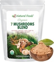 Z Natural Foods Organic 7 Sacred Mushrooms Blend - Mushroom Powder for Immune Health - Lion’s Mane, Cordyceps, Chaga, Red Reishi, Shiitake, Maitake & Turkey Tail Extract for Coffee, Smoothies, 1 lb