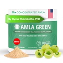 Amla Powder & Decaf Green Tea Superfood Supplement, 20x Ultra Concentrated Amla, Antioksüdant Support, valmistatud Oolong Tea ja India hanemarjad, Organic, Vegan, Decaf, 30 Servings