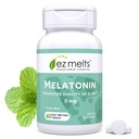 EZ sulab lahustuv melatoniin, 5 mg, suhkruvaba, 2-kuuline pakkumine, jahe piparmündimaitseline - 1 pakend