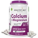 HealthyHey Nutrition Vegan Calcium with Magnesium - Bone Health Complex-60 Vegetable Capsules