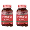 Carbamide Forte Magnesium L Threonate | Magnesium Supplement Supports Muscle Recovery & Better Sleep - 60 Tablets (Pack of 2)