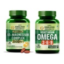 Vlado's Himalayan Organics Magnesium Complex 2800mg with 10 Chelated Salts + Plant-Based Omega 3 6 9 2000mg | Muscle, Bone, Energy & Daily Wellness Support | Veg Supplement Combo