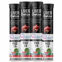 Liver Detox Effervescent – Plant-Based Detox with 9 Ayurvedic Herbs | Sugar-Free | Refreshing Watermelon Flavor | Drop, Fizz, Sip | Fizz 15 Tablets Pack of 4