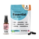 Täiendavad olulised Vegan Multivitamiinid ja kolmekordne B12 Spray Bundle - põhjalik toitumisalane toetus taimepõhistele dieetidele