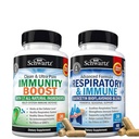 BioSchwartz Respiratory & Immune Lung Support Supplement Quercetin (1 kuu tarne) Plus 17 in 1 Immune Support Supplement koos antioksüdantidega (1 kuu tarne)