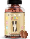 TruHeight Kids Luukasvukummid (Maasikas, vanuses 2+) Kõik looduslikud lapsed ja väikelapse vitamiinid - D-vitamiin, kaltsium, K, magneesiumi multivitamiin, kasv ja areng, ehitab tugevaid luid, D3 K2, vegan