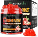 Kreatiin Monahüdraat Gummies meestele Naised Lihaskasv, Suhkruvaba - Parandada tugevust ja jõudlust, Bulk Supplements Kreatiin - Pre Treeningu Gummies - 120 tk