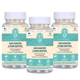 Advanced Liver Detox Supplement – 3 Month Plan (180 Capsules) | Milk Thistle, TUDCA, NAC, Glutathione, L-Ornithine L-Aspartate, Triphala & Green Tea | Liver Cleanse, Ayurvedic + Nutraceutical