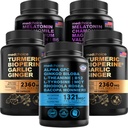 MEDCHOICE Turmeric & Ginger (240ct), Sleep Melatoniin (180ct) ja Nootropic Brain (60ct) Supplement Bundle - Wellness Trio aju, une ja immuunsüsteemi tugi - Vegan, Non-GMO, Gluteenivaba