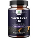 Vegan Black Seed Oil kapslid - Külmpressitud Nigella Sativa Black Cumin Seed Õli kapslid Omega 3 6 9 Antioksüdandid ja tümokinoon juuste kasvuks Immuunsüsteemi toetamine liigeste tervis ja seedimine