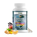 GreeNatr Immune Support Supplement koos vitamiin C, D3, Tsink 50mg, Quercetin, Echinacea Purpurea, Sambucus Elderberry ja ingver täielikuks immuunkaitseks - 60 kapslit (1 pudel)