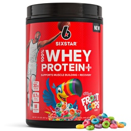 Six Star Whey Protein Powder Plus - lihaste ehitamine ja taastamine valem vadaku isolaatpulbriga, BCAA-d, 30 g valku, immuunsustuge - pärast treeningut täiendada - Kelloggi juured Maitse, 1,8 naela