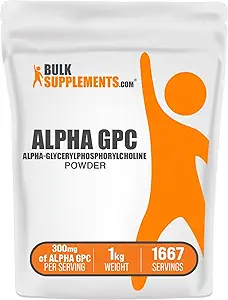 BulkSupplements.com Alpha GPC pulber - koliinilisandid, Alpha GPC 300mg - atsetüülkoliini lisandid, maitsestamata & gluteenivaba, 600mg ühe serveerimise kohta, 5 kg (11 naela) (pakk 5)