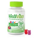Wellvites Kids Multivitamiini Gummies - Suhkruvaba, Vegan, Mitte-GMO, Vitamiin A, D, B6, B12 ja C - Kunstlikud magusained puuduvad, Gluteenivaba, želatiinivaba - 60 loend (30 päeva pakkumine)